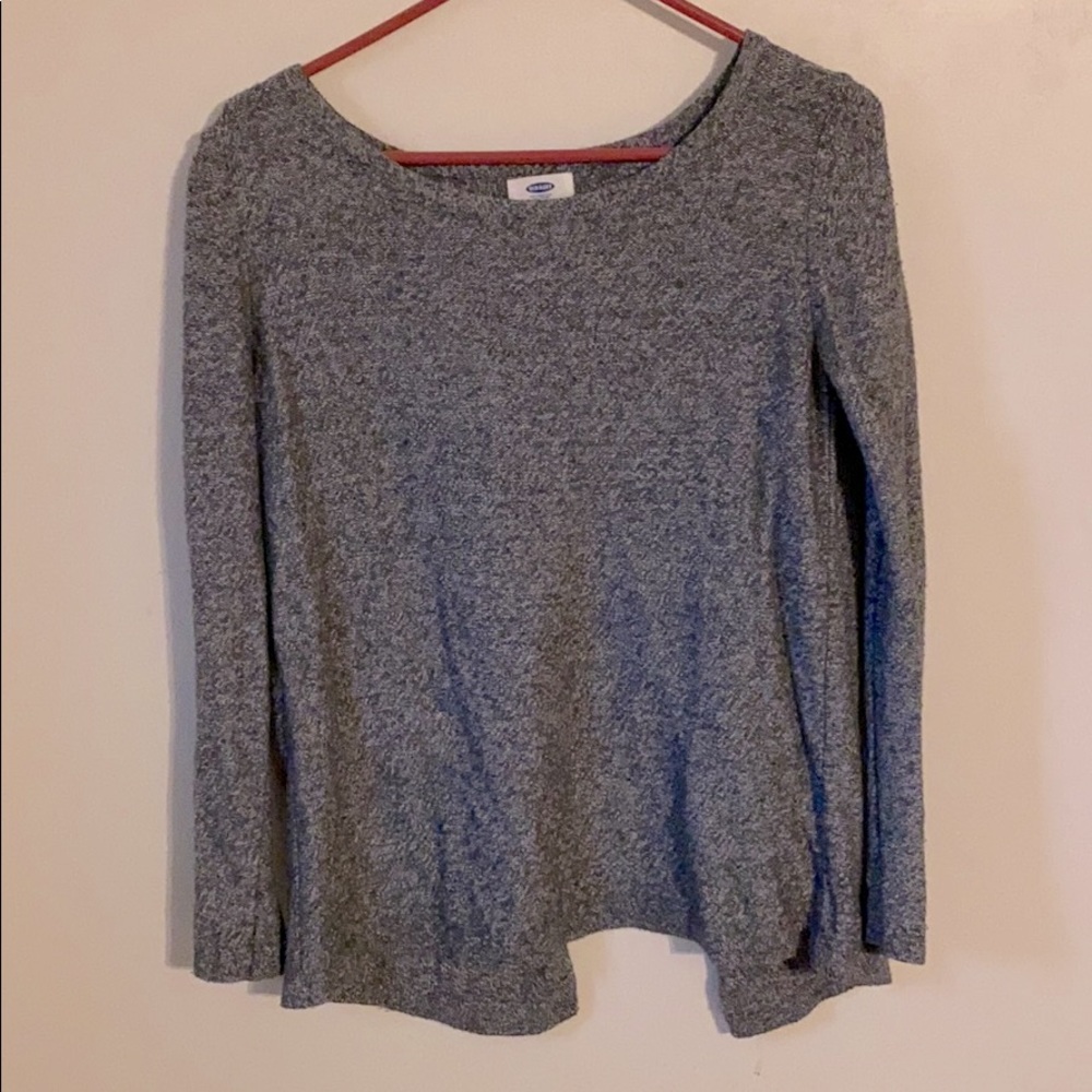Old Navy Grey Open Back Sweater